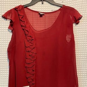 Silky sheer dress shirt with matching under tank